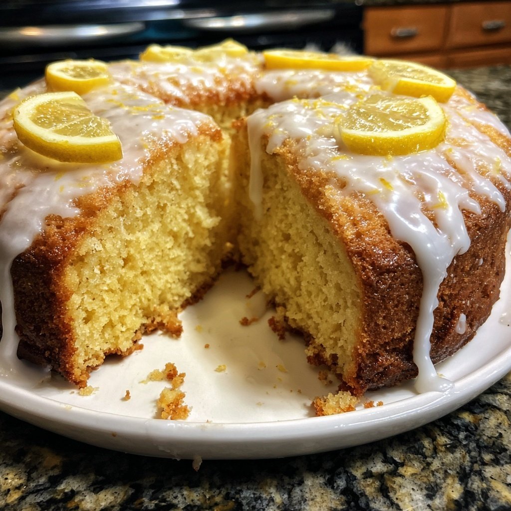 Zitronenkuchen mit Frischkäseglasur