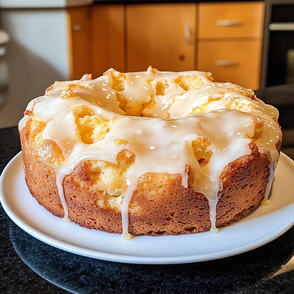 Zitronenkuchen mit Blaubeeren