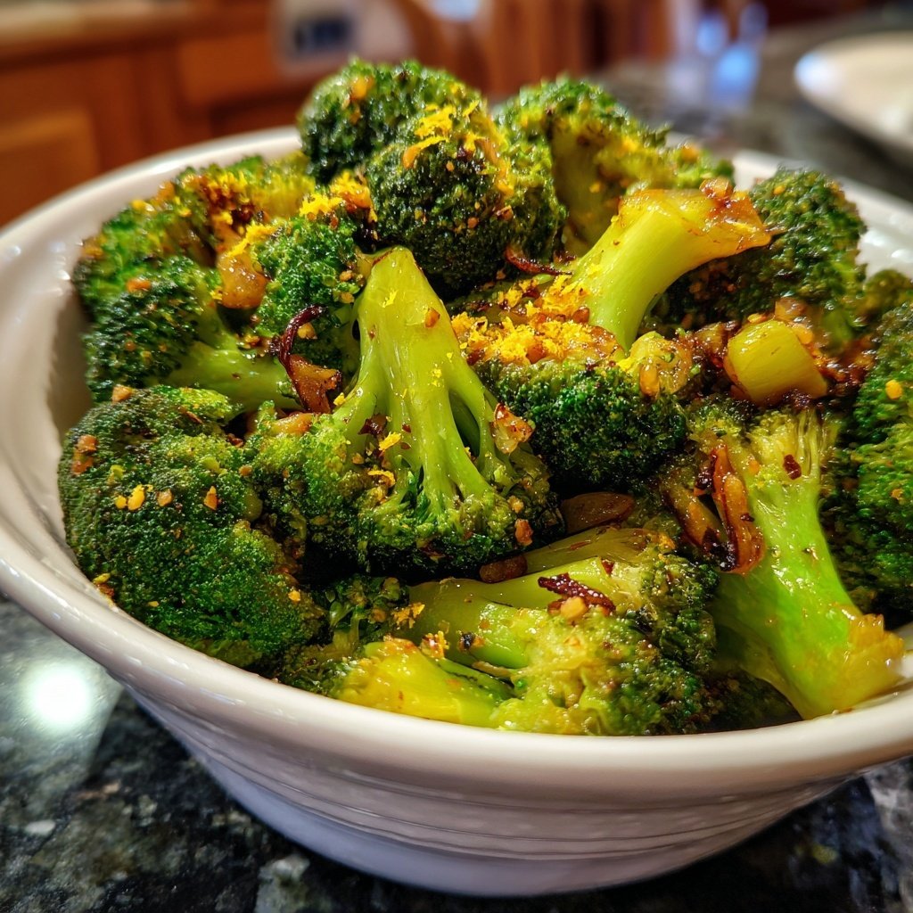 Brokkoli Pfanne Mit Knoblauch