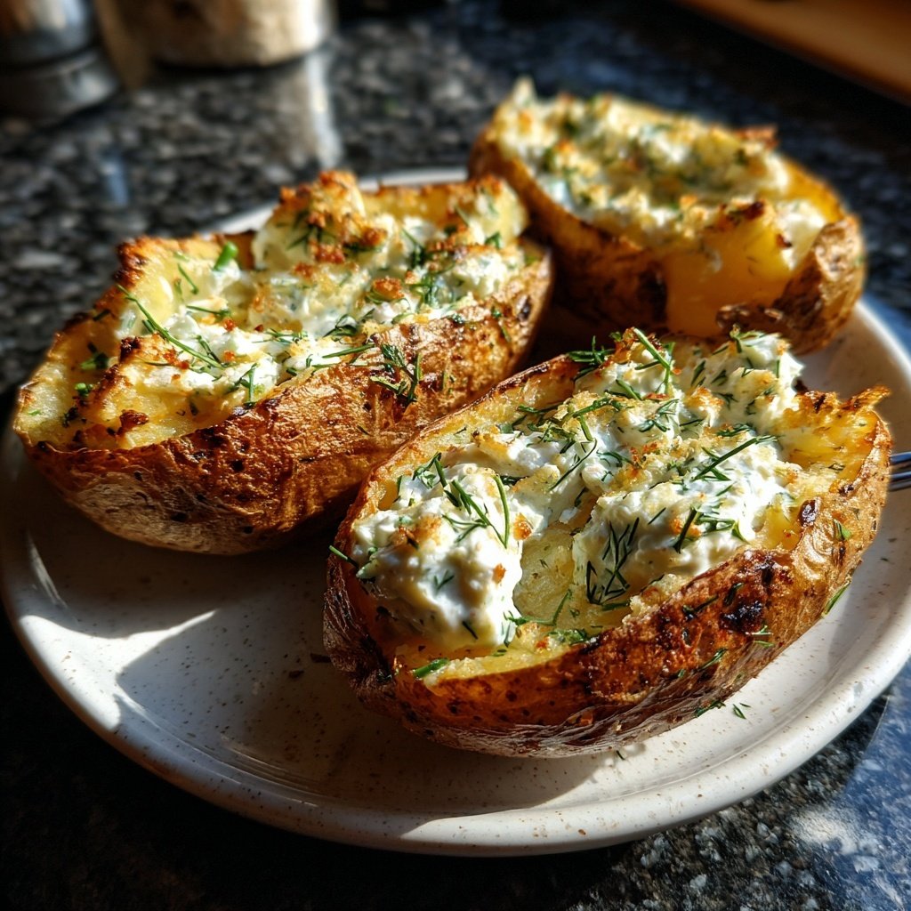 Ofenkartoffeln mit Kräuterquark