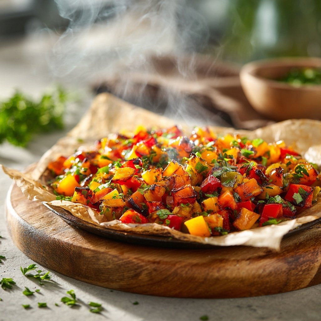 Grill Beilagen Mit Paprika Würfeln