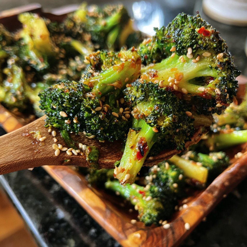 Gemüsepfanne mit Brokkoli und Sesam