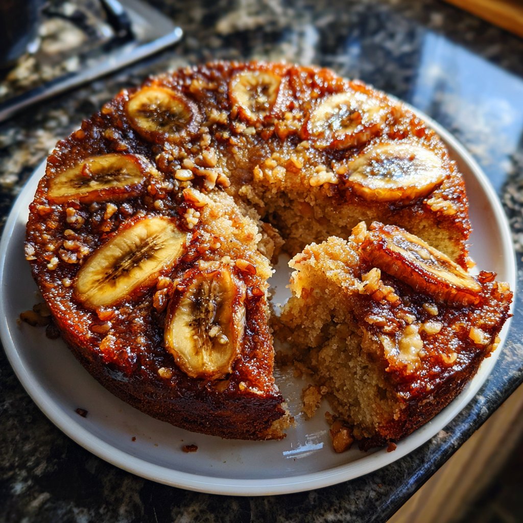 Bananenkuchen mit Nusskruste