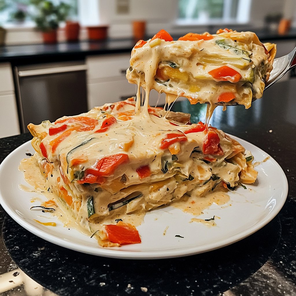 Gemüseauflauf mit Sahnesauce