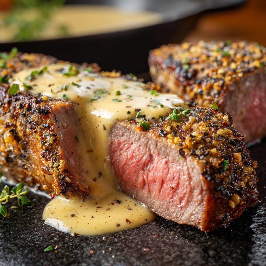 Rinderfilet mit Pfefferrahm