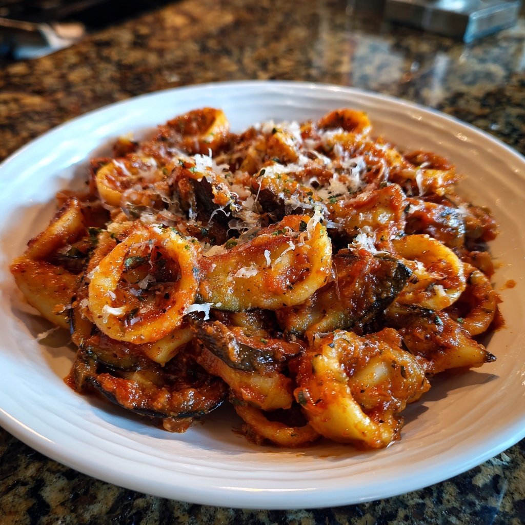 Internationale Küche Italienische Pasta alla Norma