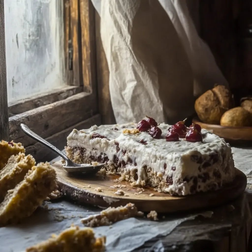 Kühlschrankkuchen mit Kinder Riegel