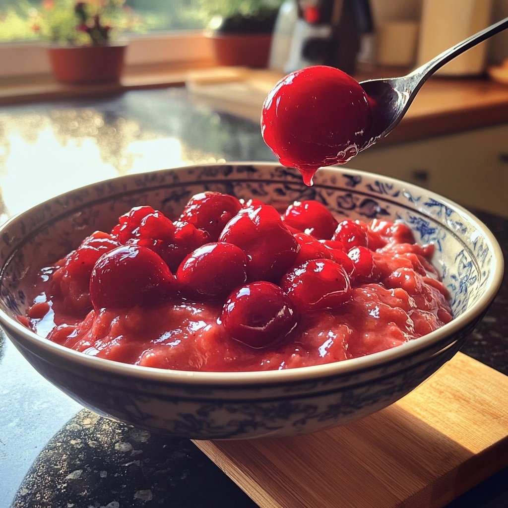 Rote Grütze mit Kirschen