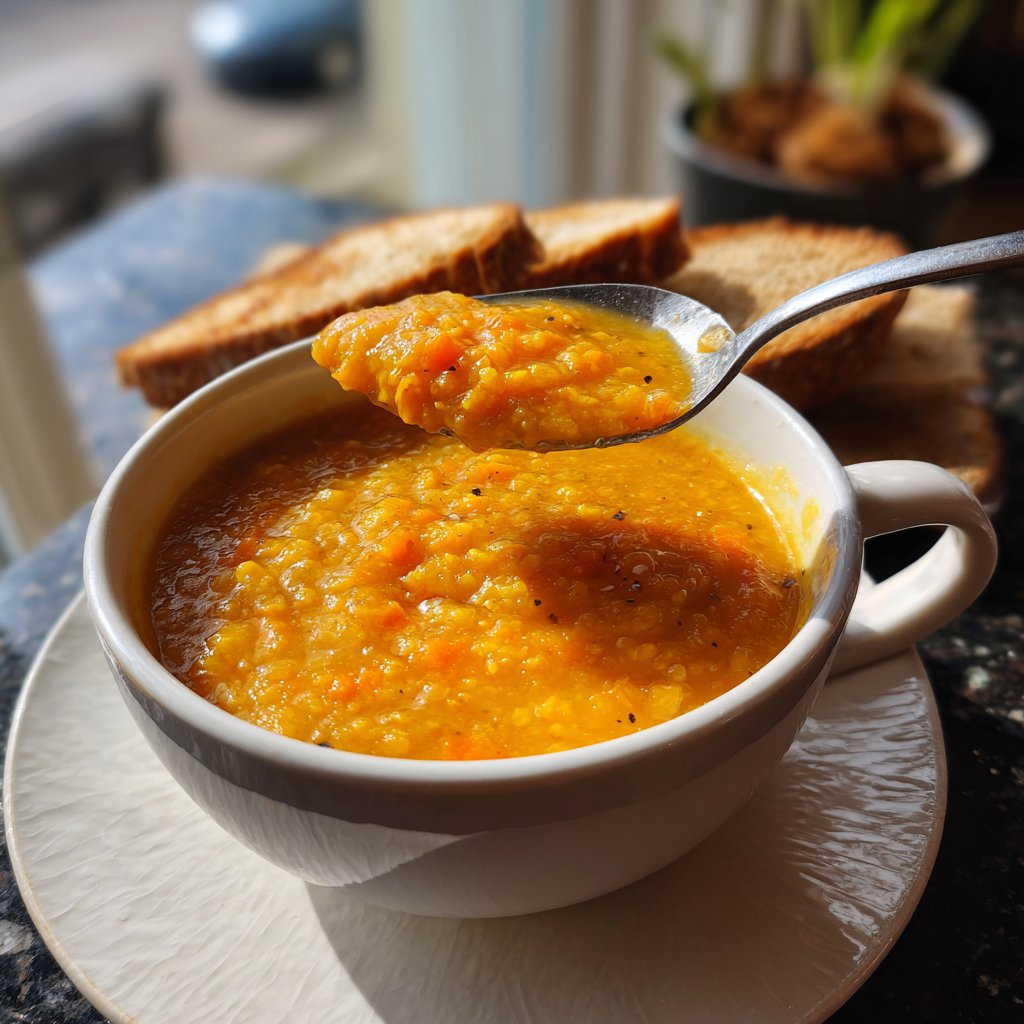 Linsensuppe mit Karotten