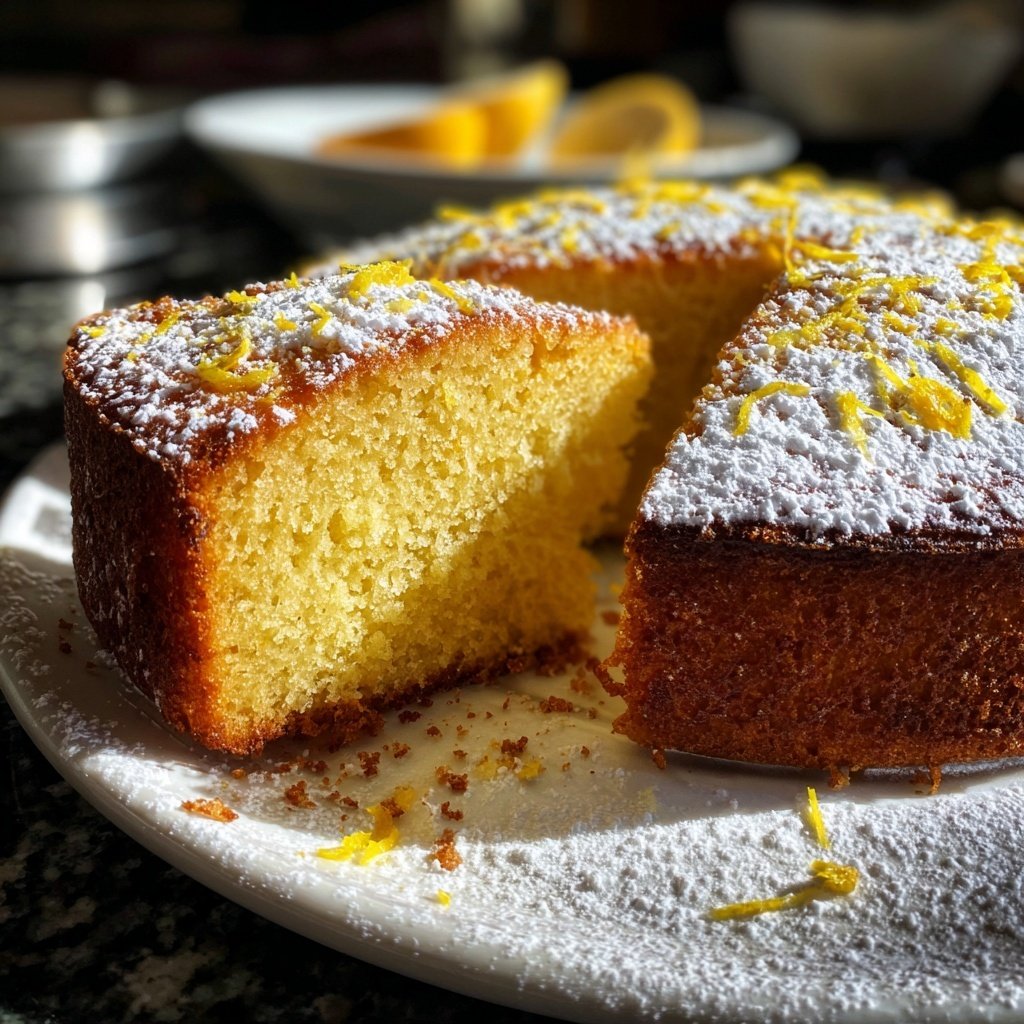 Zitronenkuchen mit Zitronenabrieb