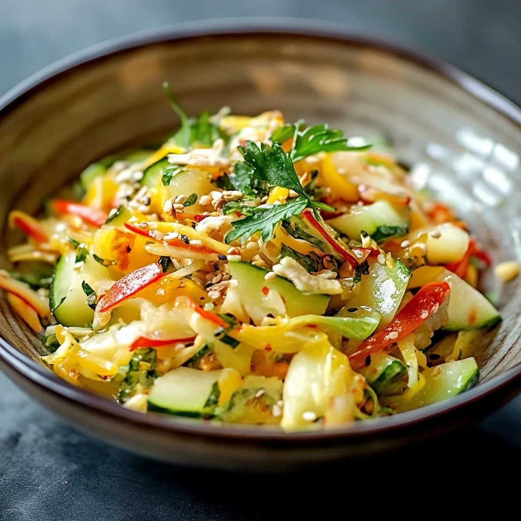 Chinakohl Salat mit Gurke und Joghurt
