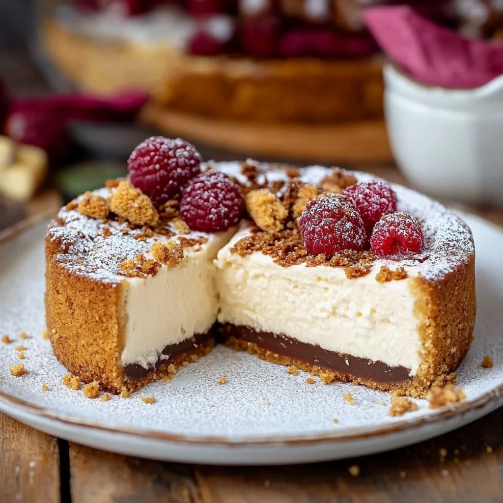 Spekulatius Käsekuchen mit Keksboden, Streuseln und Frischkäse