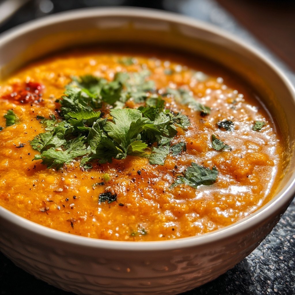 Linsensuppe mit Kokosmilch