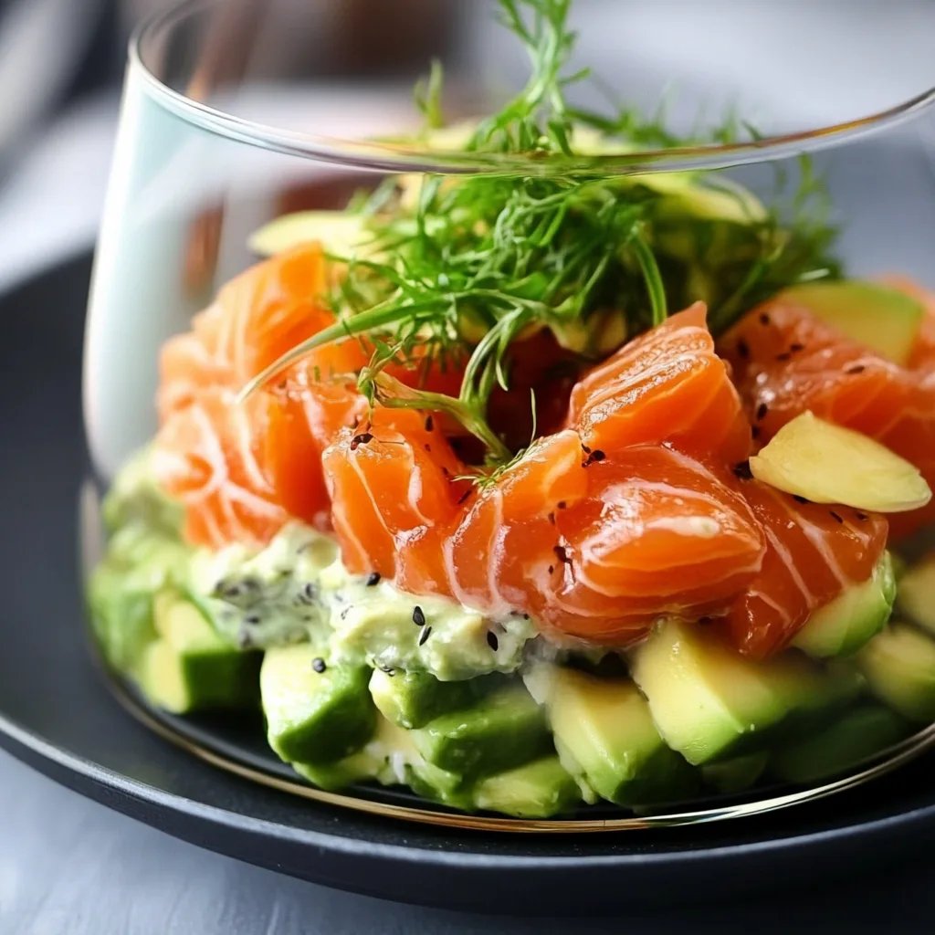 Lachs-Avocado-Tartar im Glas