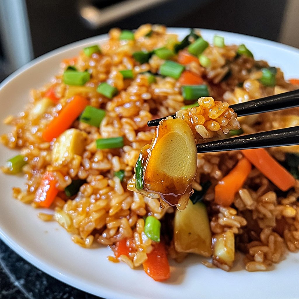 Gebratener Reis mit Ingwer