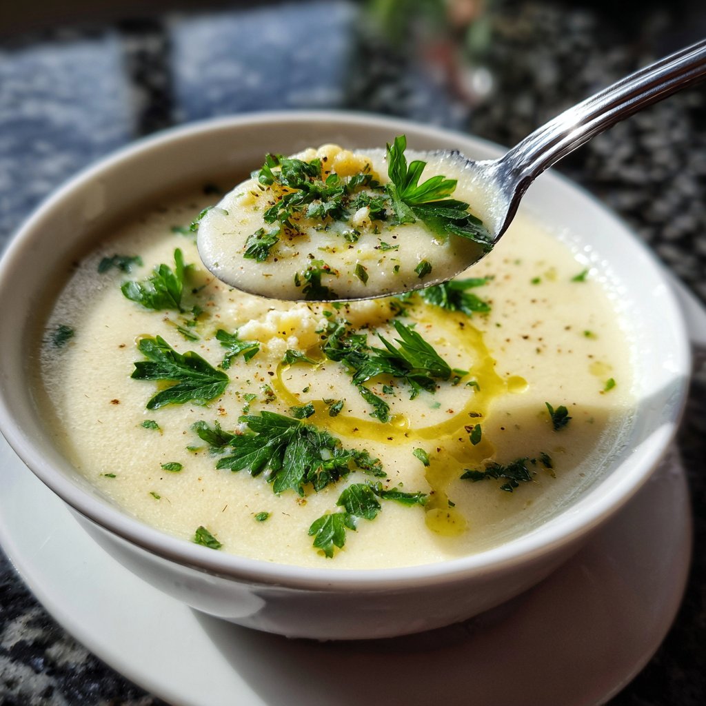 Blumenkohlsuppe mit Zitronenöl