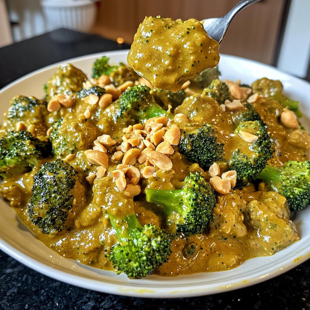 Curry mit Brokkoli und Erdnuss